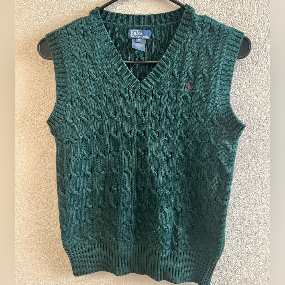 Polo By Ralph Lauren Womens Pullower Size Medium,V-Neck,100% Cotton